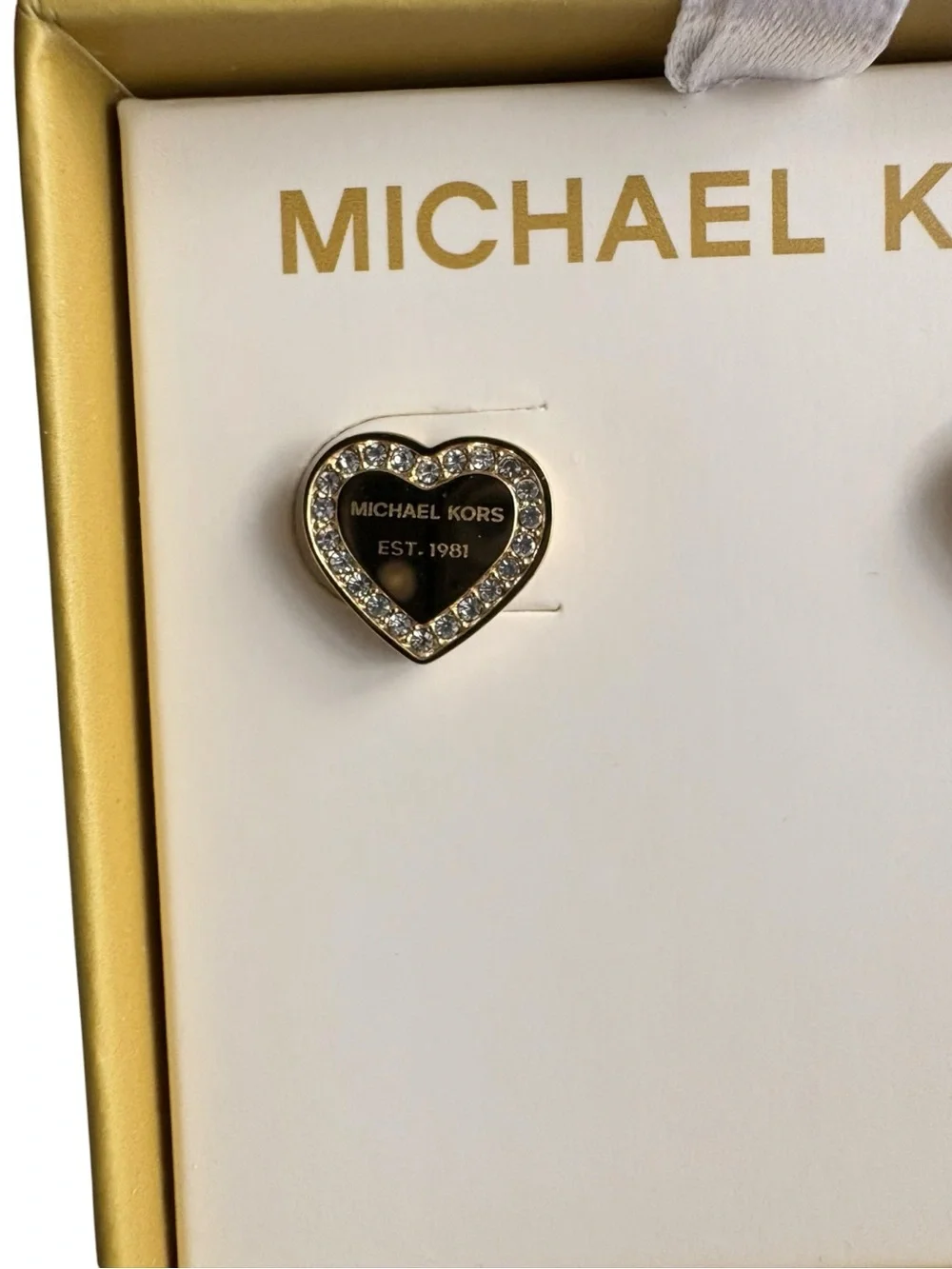 NEW Michael Kors Gold Heart Stud Earrings